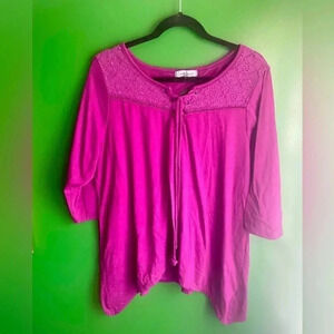 Cravefame CLEARANCE!!! 3/4 sleeve Fall Top Shirt Size 2x Plus EUC